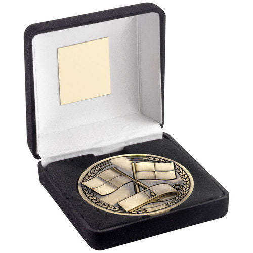BLACK VELVET BOX AND 70mm MEDALLION REFEREE