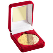 RED VELVET BOX AND 50mm M.O.T.M MEDAL