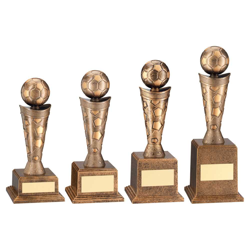Bronze/Gold Plastic Football Figure On Base by Legacy Outfitters