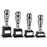 Silver/Black Plastic Football Figure On Base by Legacy Outfitters