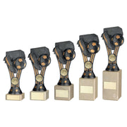 Pewter/Gold Plastic Wembley Figure On Cream Marble Trophy (1in Cen) by Legacy Outfitters