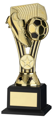 Gold/Black Plastic Wembley Figure On Filled Base (1in Cen) - 191mm by Legacy Outfitters