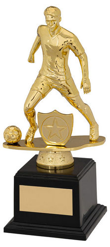 Gold/Black Plastic Male Football Figure On Filled Base (1in Cen) - 191mm by Legacy Outfitters