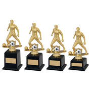 Gold/Black Plastic Male Football Figure On Filled Base (1in Cen) by Legacy Outfitters