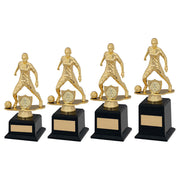 Gold/Black Plastic Female Football Figure On Filled Base (1in Cen) by Legacy Outfitters