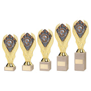 Gold Holder + Thank You Coach Disc & Cream Marble Trophy (1in Cen) by Legacy Outfitters