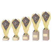 Gold Holder + Top Goal Scorer Disc & Cream Marble Trophy (1in Cen) by Legacy Outfitters