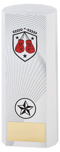 White Plastic Filled Column Boxing (1in Cen) - 152mm by Legacy Outfitters