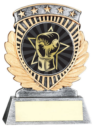 Pew/Gold 5 Star Holder With Vinyl Boxing Insert & Plate - 95mm by Legacy Outfitters