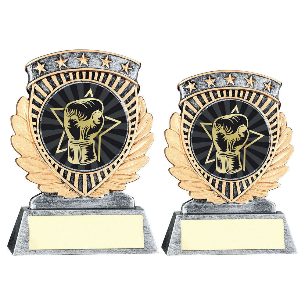 Pew/Gold 5 Star Holder With Vinyl Boxing Insert & Plate by Legacy Outfitters