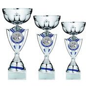 Silver/Blue Trophy Cup With Boxing Insert And Plate by Legacy Outfitters