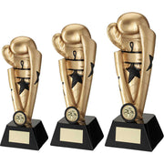 Gold/Black Boxing Star Column With Plate (1in Centre) by Legacy Outfitters