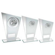 White/Silver Printed Glass Plaque With Boxing Insert With Plate by Legacy Outfitters