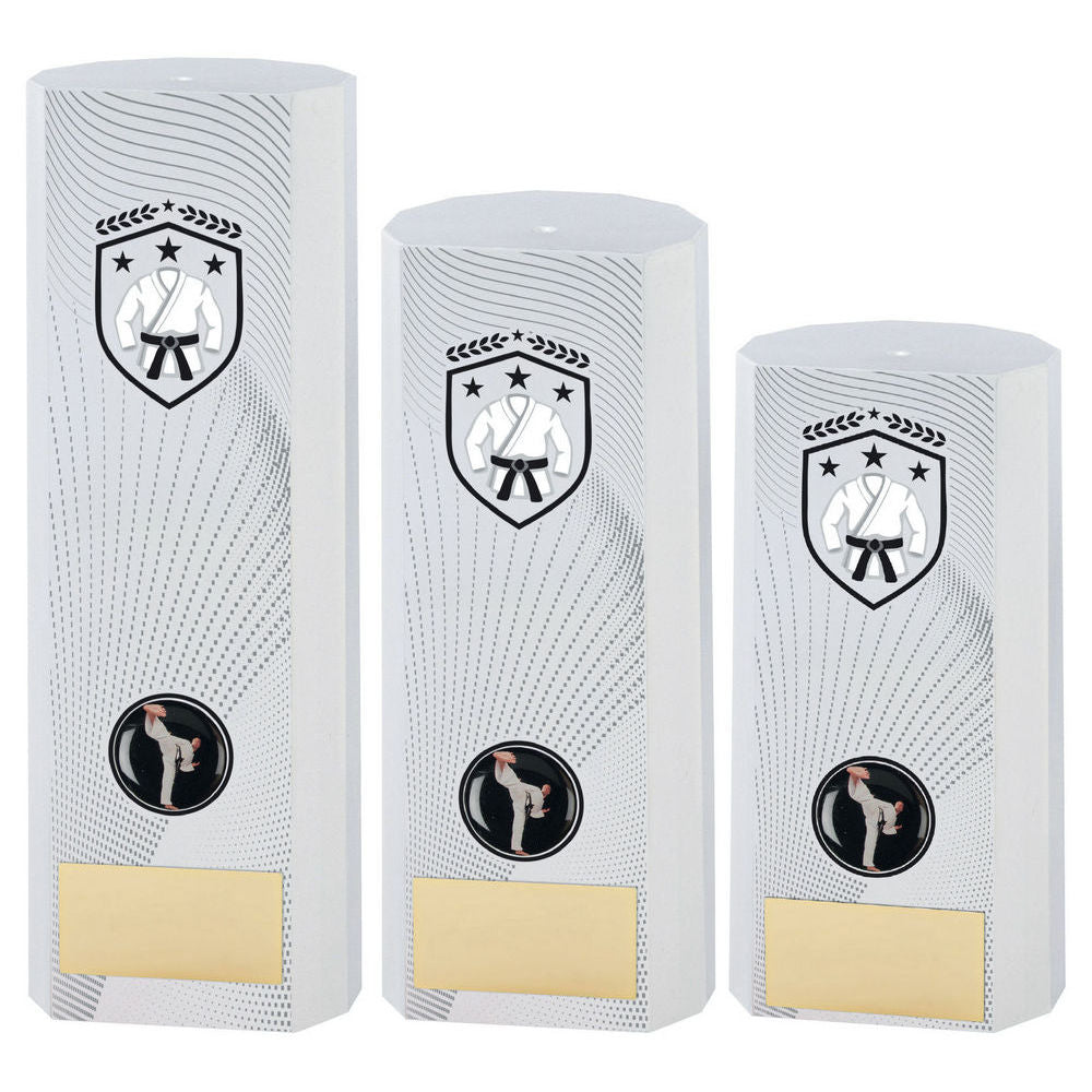 White Plastic Filled Column Martial Arts (1in Cen) by Legacy Outfitters