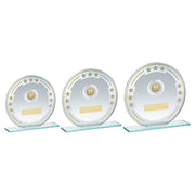 Jade/Silver/Gold Round Glass With Kick Boxing Insert And Plate by Legacy Outfitters