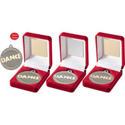 Red Velvet Box And 50mm Dance Medal by Legacy Outfitters