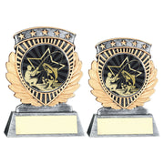 Pew/Gold 5 Star Holder With Vinyl Angling Insert & Plate by Legacy Outfitters