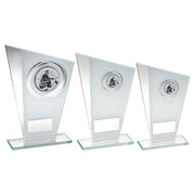 White/Silver Printed Glass Plaque With Angling Insert With Plate by Legacy Outfitters