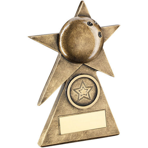 Brz/Gold Ten Pin Star On Pyramid Base With Plate (1in Centre) - 102mm by Legacy Outfitters