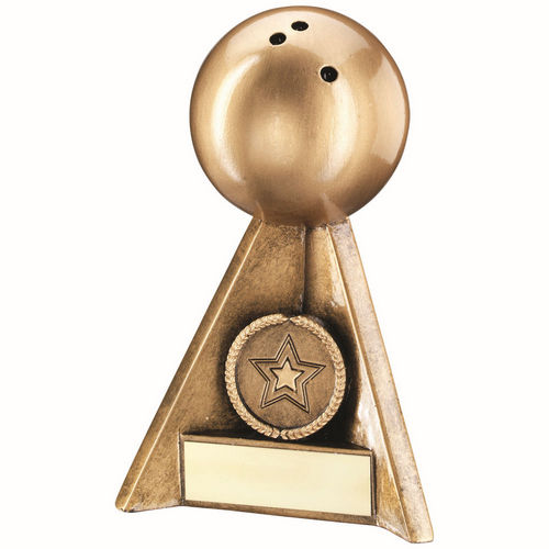 Brz/Gold Ten Pin Pyramid With Plate (1in Centre) - 102mm by Legacy Outfitters