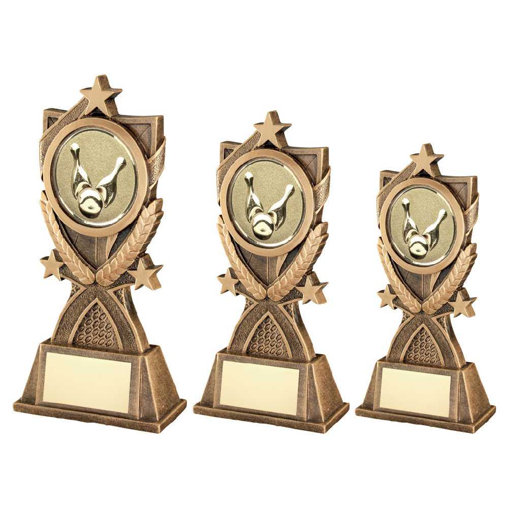Brz/Gold 3 Star Wreath Series With Ten Pin Insert And Plate by Legacy Outfitters