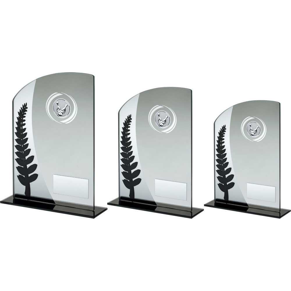 Jade Glass Plaque With Black/Silver Detail With Ten Pin Insert And Plate by Legacy Outfitters