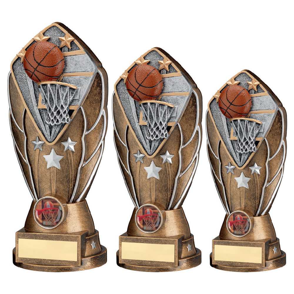Bz/Silv Diamond Column + Basketball Disc & Plate (1in Cen) by Legacy Outfitters