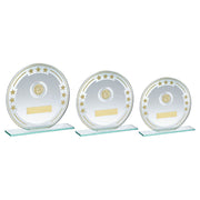 Jade/Silver/Gold Round Glass With Basketball Insert And Plate by Legacy Outfitters