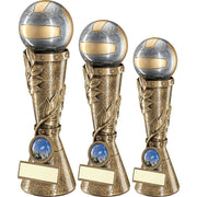 Brz/Pew/Gold Netball Leaf Column With Plate (1in Centre) by Legacy Outfitters