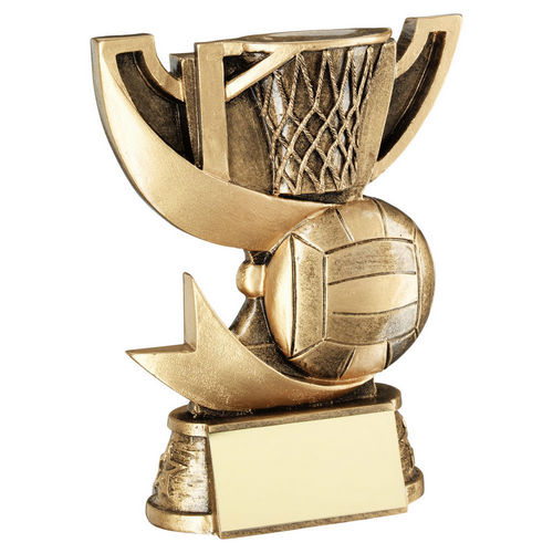 Brz/Gold Cup Range For Netball With Plate - 127mm by Legacy Outfitters