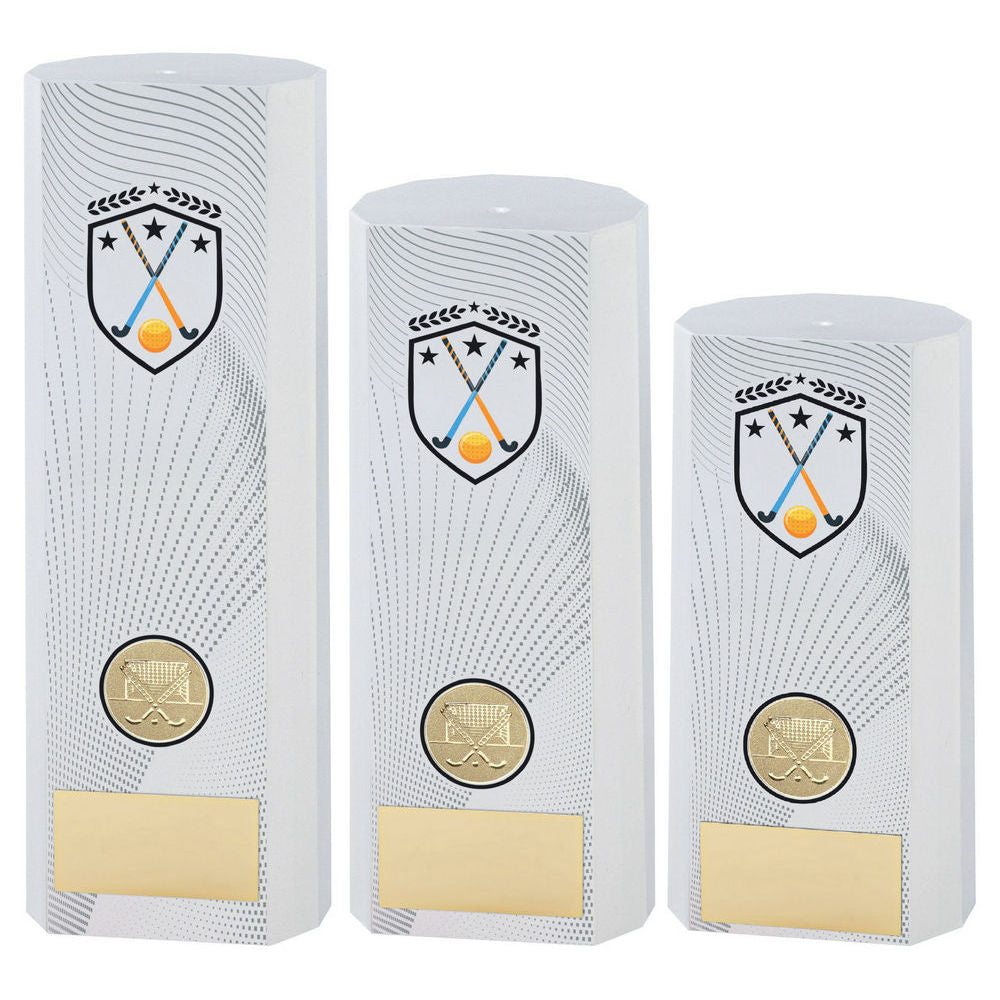 White Plastic Filled Column Hockey (1in Cen) by Legacy Outfitters