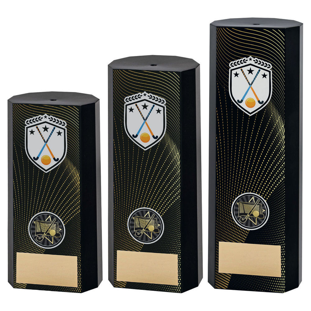 BLACK PLASTIC FILLED COLUMN HOCKEY (1in CEN)
