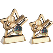 Brz/Gold Hockey Mini Star With Plate (1in Centre) by Legacy Outfitters