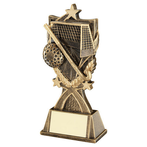 Brz/Gold Hockey 3 Star Wreath Series With Plate - 140mm by Legacy Outfitters