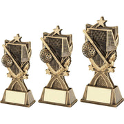 Brz/Gold Hockey 3 Star Wreath Series With Plate by Legacy Outfitters