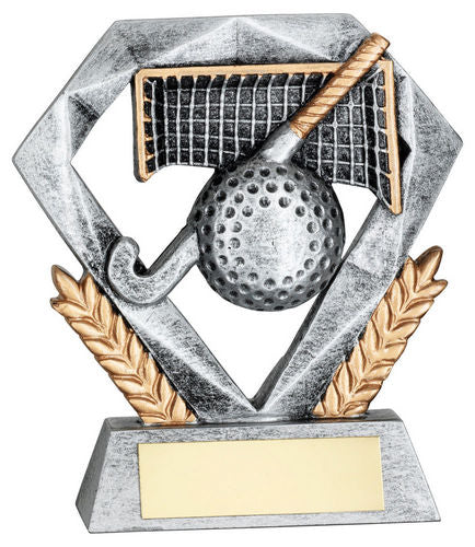 PEW/GOLD HOCKEY MINI DIAMOND WITH PLATE - 4in