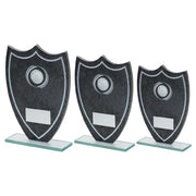 Stone Effect Glass Shield With Hockey Centre And Plate by Legacy Outfitters