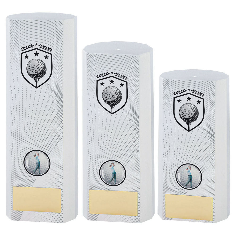 White Plastic Filled Column Golf (1in Cen) by Legacy Outfitters