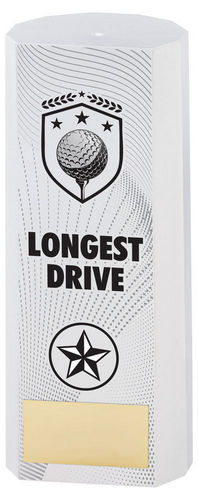 White Plastic Filled Column Golf Longest Drive (1in Cen) - 152mm by Legacy Outfitters