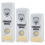 White Plastic Filled Column Golf Longest Drive (1in Cen) by Legacy Outfitters