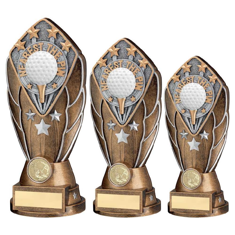 Bz/Silv Diamond Column + Nearest The Pin Disc & Plate (1in Cen) by Legacy Outfitters