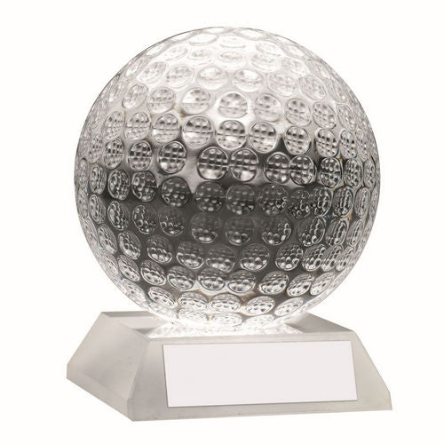 Clear Glass Golf Ball With Plate - 76mm by Legacy Outfitters