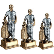 Brz/Pew Male Golfer And Bag With Plate by Legacy Outfitters