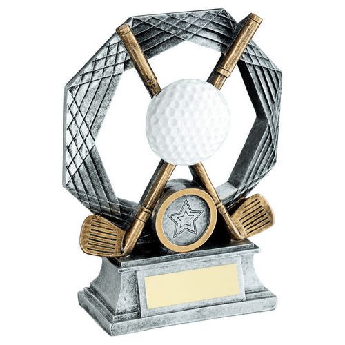 BRZ/PEW/WHITE GOLF OCTAGON SERIES WITH PLATE (1in CENTRE) - 7in