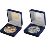 Blue Velvet Box And 70mm Medallion Golf by Legacy Outfitters
