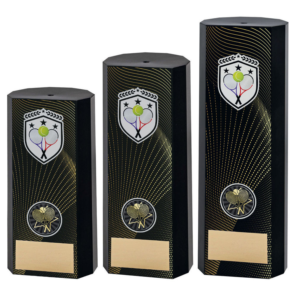 Black Plastic Filled Column Tennis (1in Cen) by Legacy Outfitters