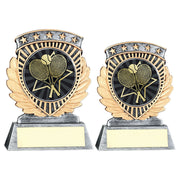 Pew/Gold 5 Star Holder With Vinyl Tennis Insert & Plate by Legacy Outfitters