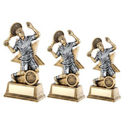 Brz/Gold/Pew Male Tennis Figure With Star Backing With Plate (1in Centre) by Legacy Outfitters