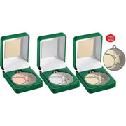 Green Velvet Box And 50mm Tennis Medal by Legacy Outfitters
