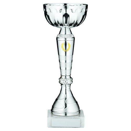 Silver Trophy Cup With Gold Wreath And Plate - 191mm by Legacy Outfitters